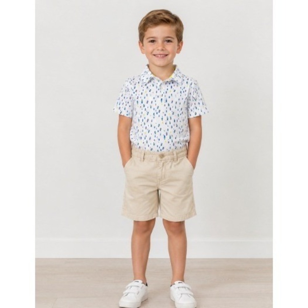 Tommy Bahama Polo Shirt and Polo Ralph Lauren Khaki Shorts Set Boys 5/6 6X